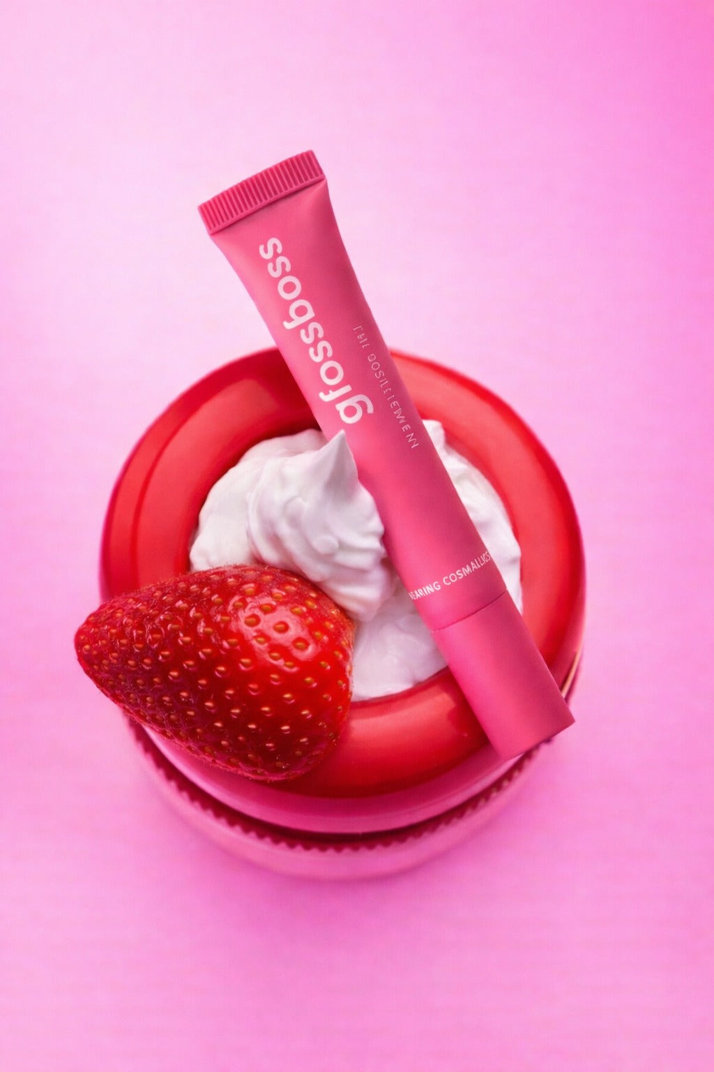 Combo of 2 Lip Treatment GLOSSBOSS(pink & clear) plus tote bag & charms