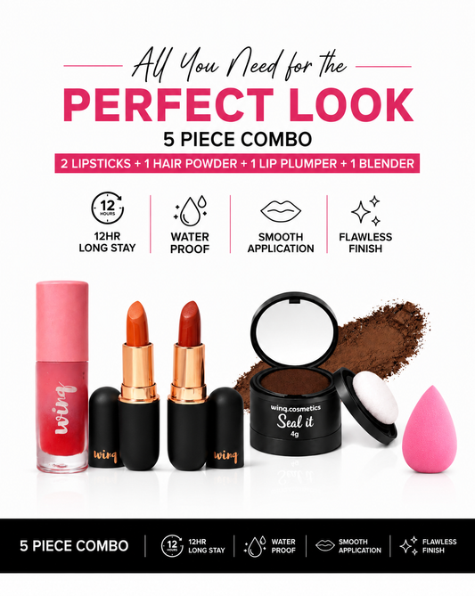 Combo Of 4- Lip Plumper, Bullet Lipsticks & Hair Touch Up