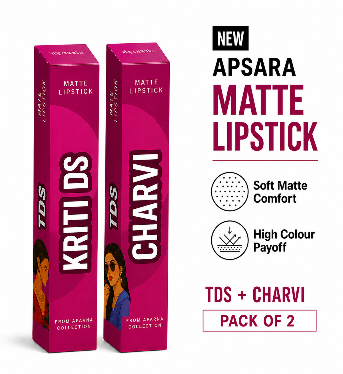 Kriti Ds plus Charvi (2 lipstick combo)
