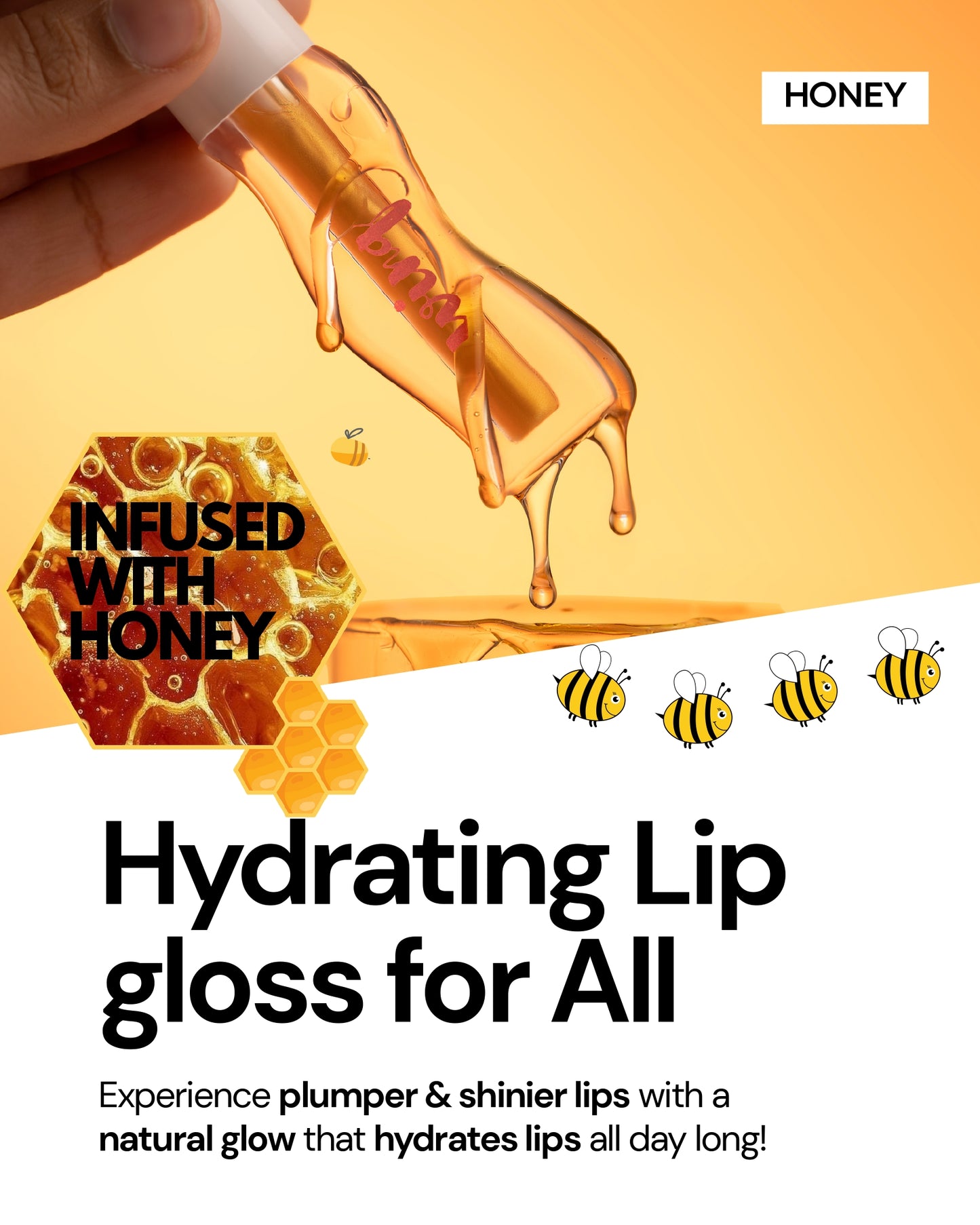 Lip Glaze Honey & Honey (Pack of 2