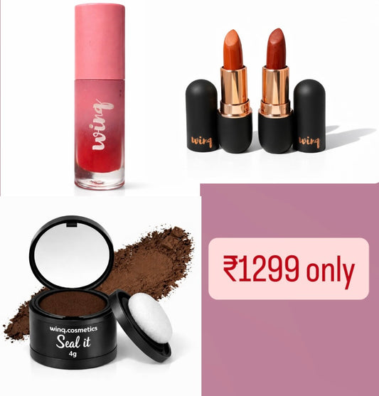 Combo Of 4- Lip Plumper, Bullet Lipsticks & Hair Touch Up