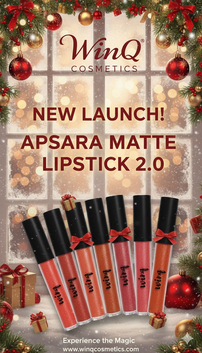 Glitter Matte Lipsticks (Pack of 7) plus free gifts