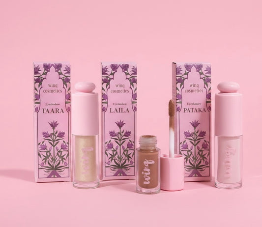 3 Liquid Eyeshadows Combo plus 1 pizza puff