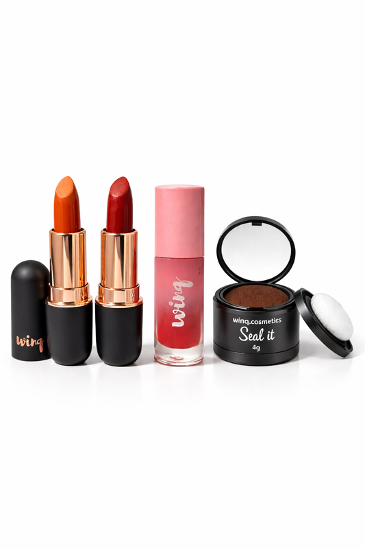 Combo Of 4- Lip Plumper, Bullet Lipsticks & Hair Touch Up