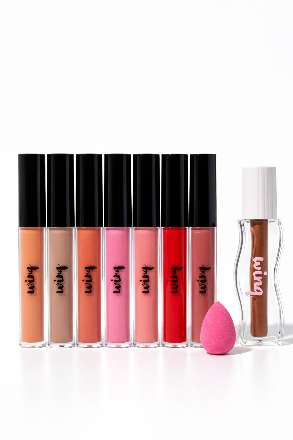 7 Matte Lipsticks + 1 Gloss + Mini Blender