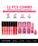 Combo of 12 pcs- 7 Lipsticks+3 eyeshadows+1 lip plumper😍