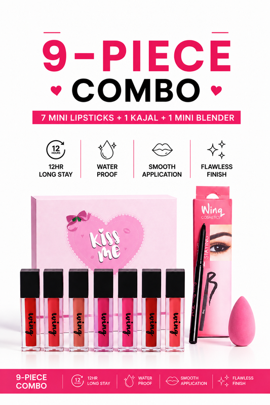 Mini Lipsticks Combo plus kajal and mini blender🩷 (9pcs in ₹899)