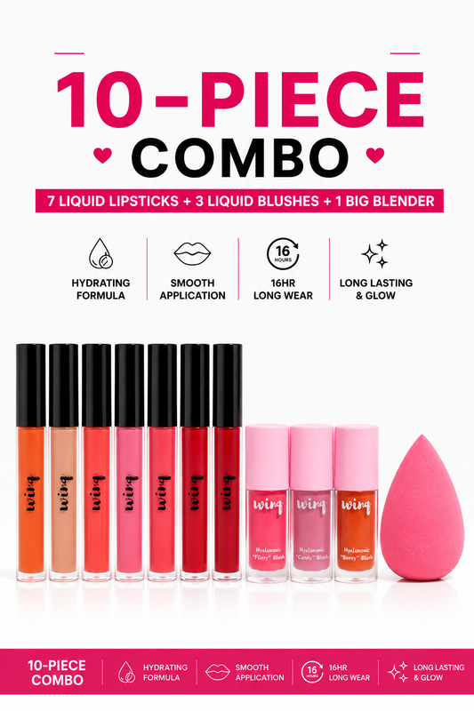 Lipsticks & Blush Combo (10 pc combo) plus free gifts