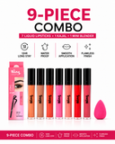 Shimmer Matte Lipsticks and free gift  (Pack of 9) plus free gifts