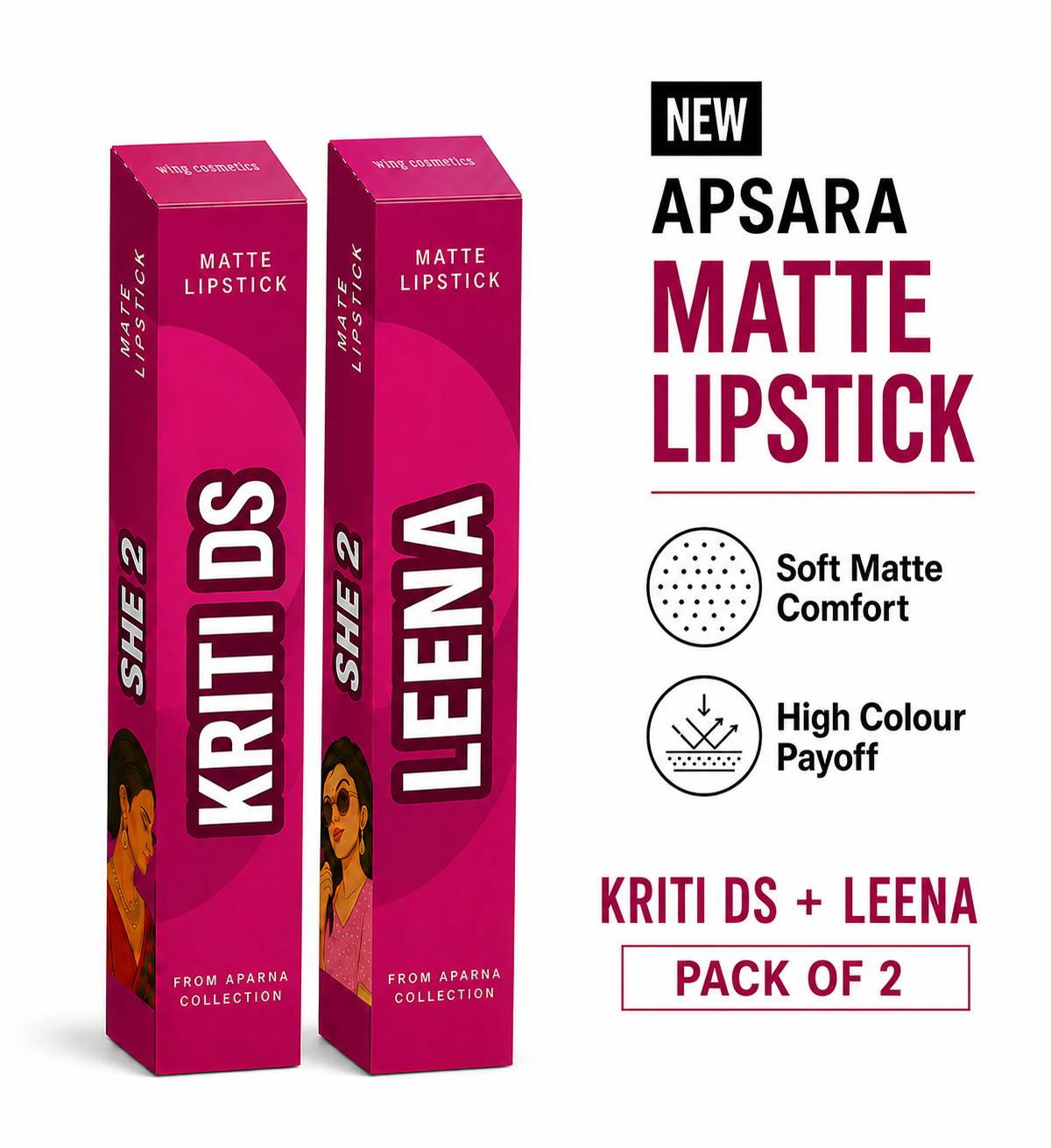 Kriti Ds plus Leena (2 lipstick combo)