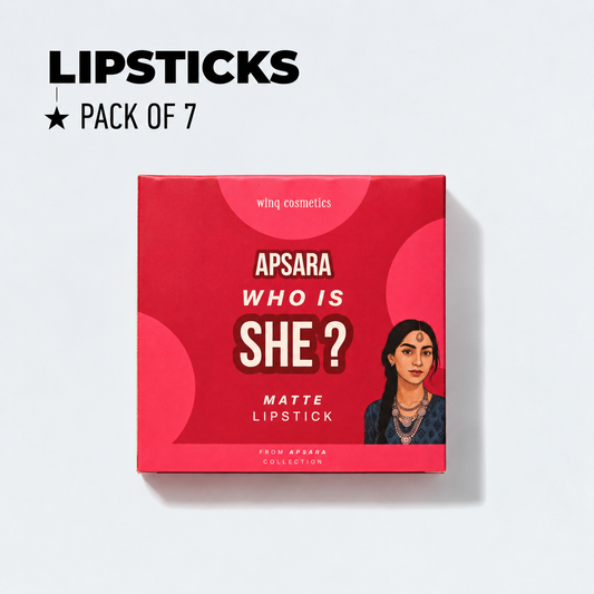 Apsara Matte Lipsticks (Pack of 7) plus mini blender