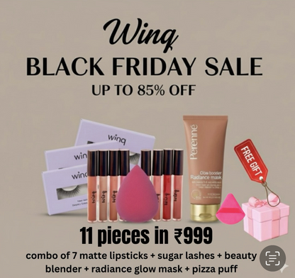 11 pcs in ₹999 COMBO plus free gifts