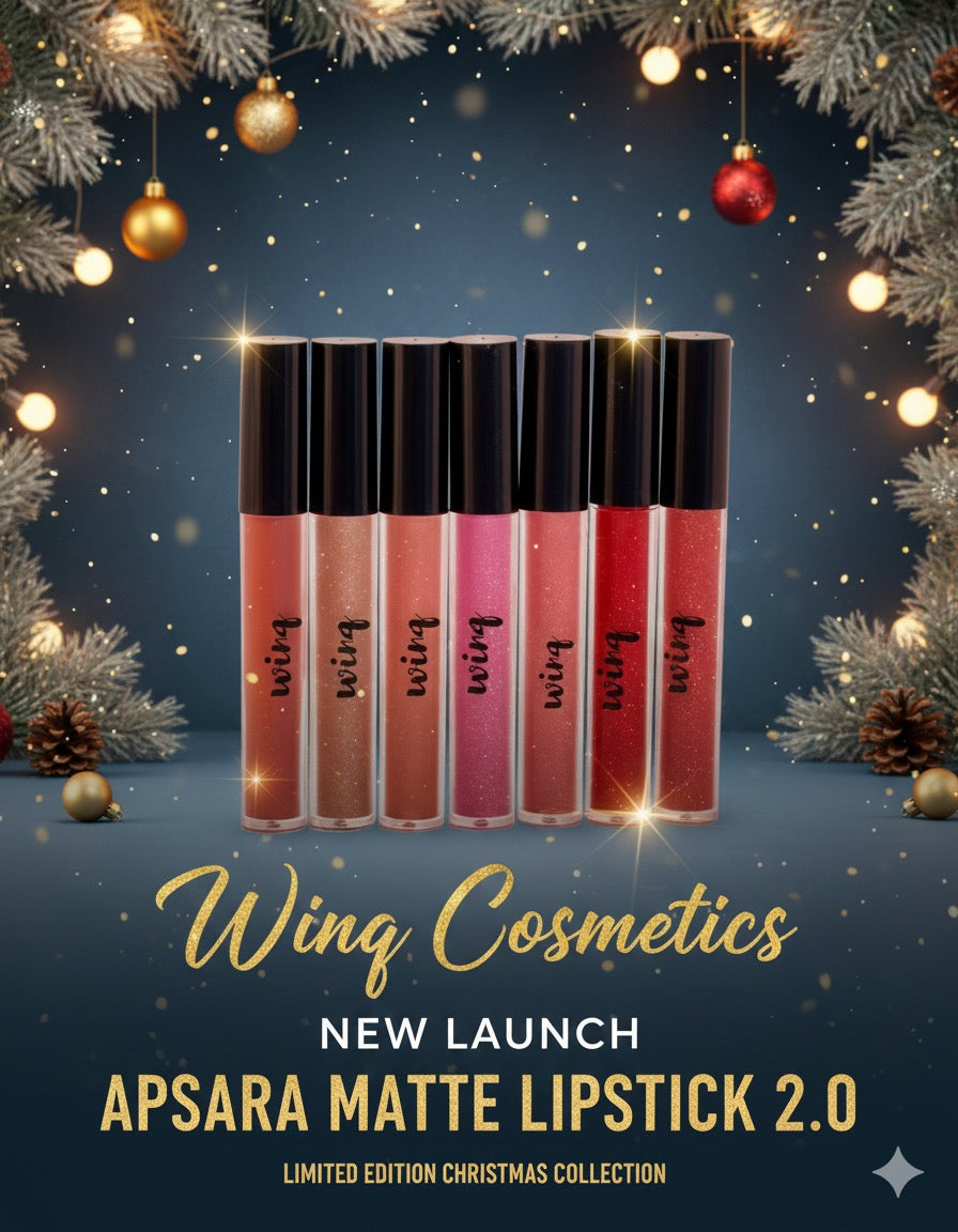 Glitter Matte Lipsticks (Pack of 7) plus free gifts