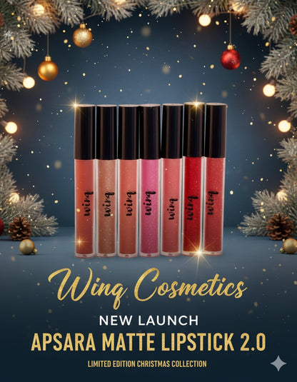 Glitter Matte Lipsticks (Pack of 7) plus free gifts