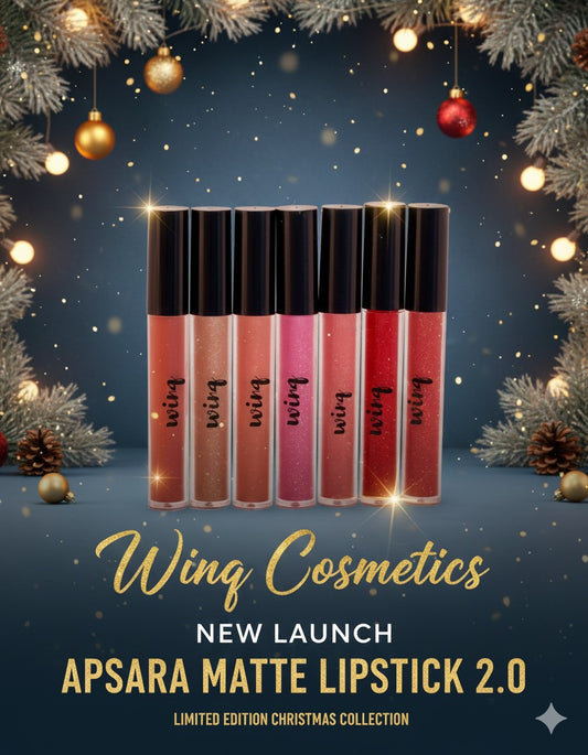 Glitter Matte Lipsticks (Pack of 7) plus free gifts